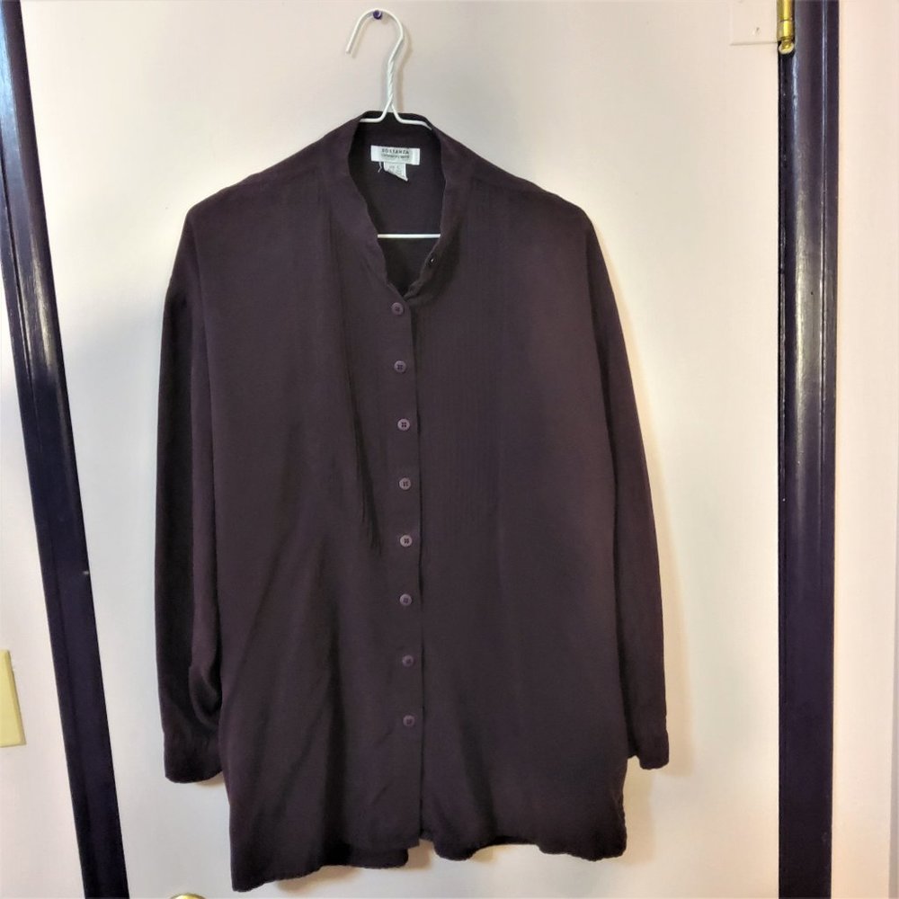 Sostanza Contemporary Apparel Long Sleeve Button Tunic